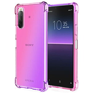 Xperia 10 II P[X NA TPU SOV43 SO-41A ^ y Of[V X}zP[X op[ ϏՌ ςȂ CX[d\j[ GNXyA 10 II gуJo[ Pink Purple 
