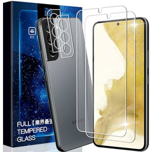 Galaxy S22 SCG13 SC-51C �t�B���� + �����Y�t�B���� �\�ʍd�x 9H Galaxy S22 �K���X�t�B���� �ϏՌ� SCG13 SC-51C �ی�t�B���� ��U�h�~ ��������