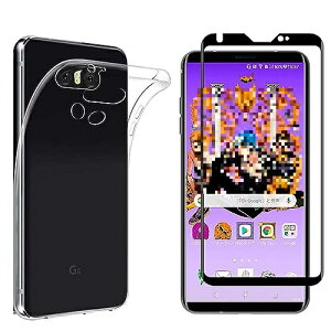 LG V30+ �K���X�t�B���� au isai V30+ LGV35 / V30+ L-01K/JOJO L-02K/LG V30 Plus �t�B���� 3D�Ȗ� �h�w��+LG V30+ �P�[�X TPU ���� ���^ �ϏՌ� ���ϖh�~ �h�w�� ��������