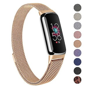 Fitbit Luxe �o���h �����o���h �����x���g �X�e�����X �����x���g �������� �j�����p �}�O�l�b�g ���ߋ� ���b�V�� �ʋC (���[�Y�S�[���h) ��������