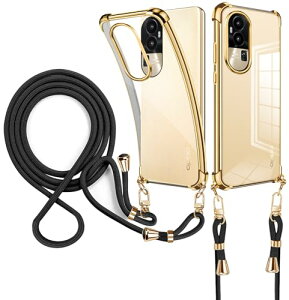 OPPO Reno 10 / Reno 10 Pro 5G �P�[�X �N���A �V�����_�[ �ϏՌ� ���� �l�b�N�X�g���b�v �񂩂� �΂߂��� �X�g���b�v ���|�� �����h�~ ���菝�h�~ TPU �y�� �g�ѕ֗� ���b�L�P�[�X�l�������ی� 360°�S