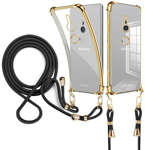 Xperia XZ2 �P�[�X �N���A �V�����_�[ �ϏՌ� SO-03K SOV37 702SO �J�o�[ ���� �l�b�N�X�g���b�v �񂩂� �΂߂��� �V�����_�[�X�g���b�v ���|�� �����h�~ ���菝�h�~ �ϏՌ� TPU �y�� �g�ѕ֗� �l����