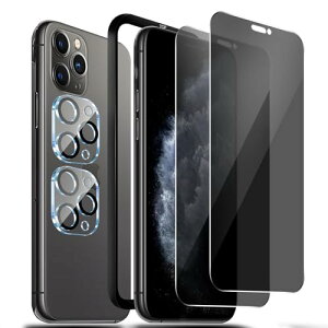 iPhone 11 Pro Max KXtC `KXtB 2 + YیtB 2 KChgt یtB vCoV[tB KX dx9H ϏՌ Uh~  0.26mm CA