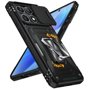 Xiaomi POCO X6 PRO �P�[�X �����O�t�� �ϏՌ� pc+tpu �ԍڃz���_�[�y�� ���^ �C�菝�h�~ ���o���Ղ� 360°��] �X�^���h�@�\ �����O �g�уJ�o�[ �� ��������