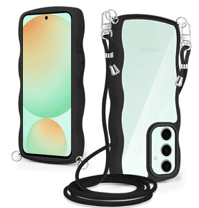 Galaxy S24 FE ケース クリア ショルダー SCG30 カバー ス ストラップ付き ギャラクシーS24FE スマホケース 耐衝撃 透明 かわいい 人気 薄型 軽量 首かけ 肩掛け 縄掛け 取り外し可能 長さ調整可能