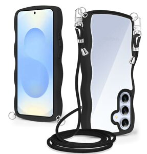 Galaxy S25 ケース クリア ショルダー SC-51F スマホケース ス ストラップ付き ギャラクシーS25 カバー 耐衝撃 透明 かわいい 人気 薄型 軽量 首かけ 肩掛け 縄掛け 取り外し可能 長さ調整可能 ワイ