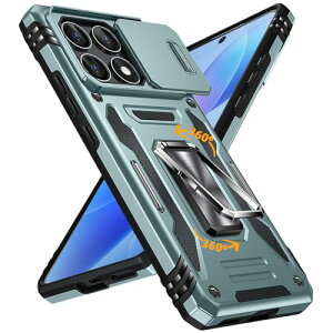 Xiaomi POCO X6 PRO �P�[�X �����O�t�� �ϏՌ� pc+tpu �ԍڃz���_�[�y�� ���^ �C�菝�h�~ ���o���Ղ� 360°��] �X�^���h�@�\ �����O �g�уJ�o�[ �p�X�e���O���[�� ��������