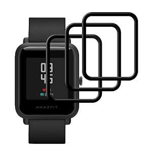 Amazfit Bip S tB Amazfit BipS یtB ʕیV[g tV[ Jo[ tی \tg PET Yf@ 3DȖʃJo[ ϏՌ  CA[ x wh~ ϋv [3Zbg] 