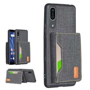 AQUOS Sense3 lite / SH-02M / SHV45 / SHV48 / One S7 / basice 907SH �P�[�X ������ �X�^���h�@�\ ���p ���O�����R �ԍڃz���_�[�Ή� �f�j���P�[�X (�u���b�N) �A�N�I�X �Z���X3 ���C�g �A���h���C�h����s7 ��