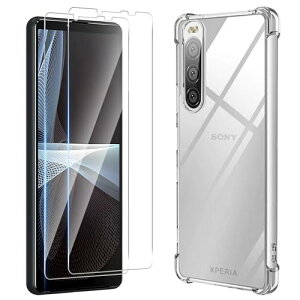 Xperia 10 III SO-52B SOG04 tB (2) + P[X xperia10 3 KXtB tیtB KX Uh~ 3D TouchΉ x wh~ Jo[ _ TPU S ~ h~ 