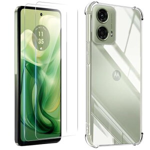 Motorola Moto G24 tB (2) + P[X g[ Moto G24 KXtB tیtB KX Uh~ 3D TouchΉ x wh~ moto g24 Jo[ _ TPU S ~ 