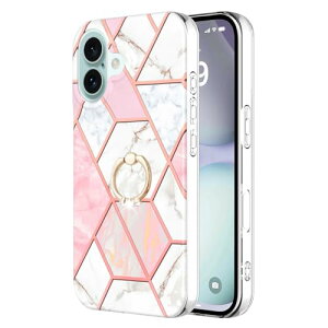 iPhone 16 Plus �P�[�X �����O�t�� �嗝�Ε� ���b�L���H �L���L�� ���킢�� ������ ������� ���� �l�C�ی�J�o�[ ���^ �y�� �A�C�t�H��16�v���X �g�ѓd�b���΁[ (�s���N-�z���C�g iPhone16 Plus) ����