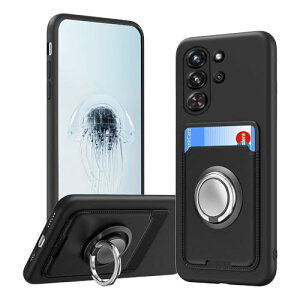 RedMagic 10 Pro / RedMagic 10 Pro plus+ ケース カード収納 リング付き 保護カバー レッドマジック 10 Pro / 10 Pro plus+ スマホケース リング スタンド付き ストラップホール付き シリコン スタンド機能 マ