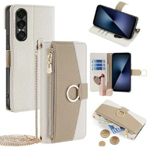 送料無料 Xperia 1 VII ケース 手帳型 エクスペリア1 vii ケース 手帳型 エクスペリア1vii カバー ショルダー ストラップ付き スタンド機能 カード収納 ミラー付き 耐衝撃 肩掛け おしゃれ 女性 柔