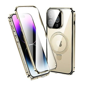 iPhone15 Plus �P�[�X �����O�t�� Magsafe �S�ʃJ�o�[ �X�^���h�@�\ �J���������Y�ی� �t���J�o�[ �t���ی�K���X �A�C�t�H��15 Plus �����O�P�[�X ���� �N���A,�� ��������