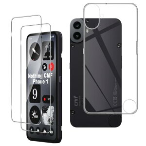 Nothing CMF Phone 1 KXtB + P[X KX ߗ TPUJo[ NA ϏՌ Sʕی wh~ h ho [2+1Zbg] 