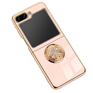 Galaxy Z Flip5 �P�[�X �����O�t�� �M�����N�V�[z�t���b�v5 �X�}�z�P�[�X �X�^���h�@�\ �P�[�X�J�o�[ �X�g���b�v�z�[�� Samsung zflip5 �\�t�g�P�[�X ������� ���^ �y�� (�s���N) ��������