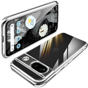 Google Pixel8a ケース クリア TPU 透明 薄型 軽量 グーグル ピクセル 8a スマホケース 耐衝撃 メッキ加工 ソフト 人気 ワイヤレス充電 (シルバー) 送料無料
