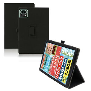 TECLAST M50 Mini / T50 Mini �P�[�X �ی�P�[�X ���烌�U�[ �S�ʕی� ���߉\ �Փ˖h�~ ���^ �y�� �ǂ���G�� ������ �X�^���h�@�\�t�� �^�u���b�g �P�[�X (�u���b�N) ��������