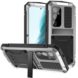 Galaxy S25+ �P�[�X �ϏՌ� �h�� �h�o Galaxy S25 Plus 6.7�C���` �A���~�P�[�X �X�^���h�@�\ �A���~�o���p�[ �P�[�X �����K���X���� ���� 360 ���͕ی� �ϏՌ� �P�[�X (�V���o�[, Galaxy S25+) ��������
