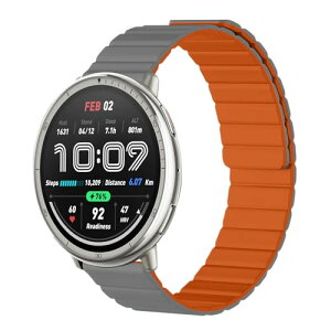 Amazfit Active 2 Square/Active 2 / Active/Cheetah (Square) / GTR Mini �x���g 20mm �o���h ���C�t�� �V���R�� �_�炵�� �ւ� �X�|�[�c�o���h �������߉\ �ϋv�� �R���p�`�u�� Amazfit GTS 4 / GTS 4 Mini/Bip 3 - �O���[/
