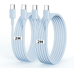 USB C P[u 2M PD60W }[d USB C to C R[h type-c P[u f[^ fh~ iPhone15 ProMax / iPhone16 Plus / iPad ProȂtype-c@[dR[h (u[ 2{) 