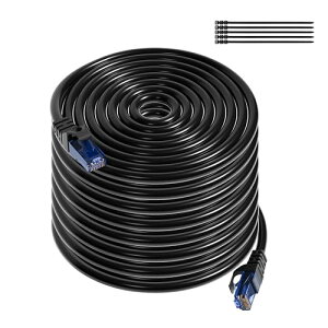 LANケーブル 30M CAT6 イーサネットケーブル 屋外用 2重被覆 インターネットケーブル ロング 1.0Gbps 250MHz カテゴリ6ネットワーク接続線 UTP 屋外lan配線 難燃性 耐候性 抗UV 防水 直接埋葬 家庭 業務