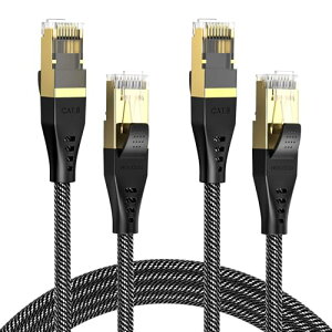 CAT8 LANP[u 2M JeS[8 40Gbps 2000MHz  bLRJ45RlN^ C[TlbgP[u PC [^[ Q[ R\[ Latpots f [^ PS4 XboxɑΉ 2Zbg