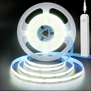 5V [VZT[t COB 320LEDXgbvCg Ԓx߉\ \ 2ނ̓d dr (dr͕ʔł) 3M F 6500K LED320/M 8mm Lb`Lrlbgp 