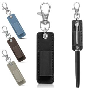 ペンホルダー 1本差し ペンホルダー ペン立て ポータブルペンホルダー PUレザー ペンホルダーメガネホルダー シンプル ボールペン ペンケース シルバー金具タイプ ミニモデル メガネホルダ