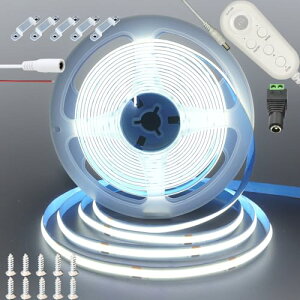 12V DC [VZT[t\ȃtLVuLEDXgbvCg 5M F 6500K  8mm 320LEDs/M hȂIP20 N[[bgCg Q Lrlbg Kip 