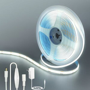 COB e[vCgLEDXgbvCg 5m F 6500K x 320LEDs/m DC12V 180°CRI]=90C12V dA_v^[ óF12V/3ACXCb` F120cm+45cmP[u ʃe[vό`\ ؒf\ Q L