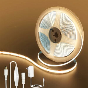 COB e[vCgLEDXgbvCg 5m F 3000K x 320LEDs/m DC12V 180°CRI]=90C12V dA_v^[ óF12V/3ACXCb` F120cm+45cmP[u ʃe[vό`\ ؒf\ Q L