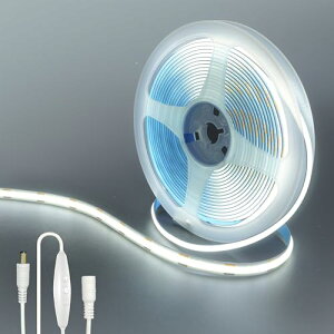 12V COB LEDXgbvCg \ 5M F 6500K 320LED/m 8mm hIP20 CRI]=90 10W/M ʃe[v ό`\ ؒf\ DIY ƒ̃CeAp 