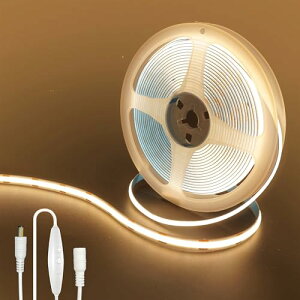 12V COB LEDXgbvCg \ 5M F 3000K 320LED/m 8mm hIP20 CRI]=90 10W/M ʃe[v ό`\ ؒf\ DIY ƒ̃CeAp 