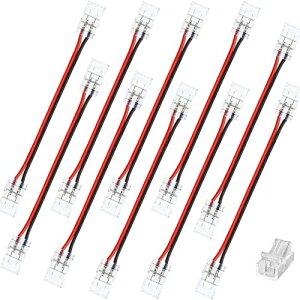 5mm COB LED�X�g���b�v�R�l�N�^ 2�s�� 10�p�b�N �n���_�s�v���[�R�l�N�^ + 10cm�P�[�u�� 5mm�P�FCOB LED�X�g���b�v�p�̌��Ԃ̂Ȃ��ڑ��B ��������