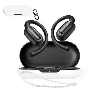 Anker Soundcore V30i ケース 紛失防止 フック付き 軽量 キズ防止 防塵 傷つきにくい ソフト シリカゲル スポーツ クール デザイン 衝撃 吸収 スリム ソフト ケースカバー 落下防止保護 (ホワイト)