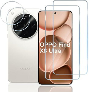 OPPO Find X8 Ultra YیtB (6) KXtB(2) 0.3mm 2.5D dx9H Sʕی ώw  ߗ Uh~ OPPO Find X8 Ultra tB 