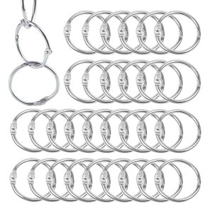 カードリング 外径30mm 金属製 ルーズリーフ バインダー リング 学習カード メタルバインダー リング ブックレットキーホルダーカードファイル用 100個 送料無料