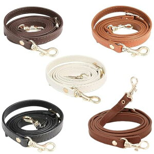 ショルダーストラップ 合皮レザー 調節可能 ショルダー バッグ カバン ショルダーベルト 斜め掛け 肩ひも バッグ修理 付け替え 交換用 持ち手ストラップ ショルダー紐 ラップ バッグ用 (5色A