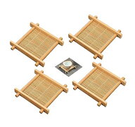 コースター 竹製 おしゃれ 可愛い 和風 木 ウッドコースター オシャレ(4枚セット S) 送料無料