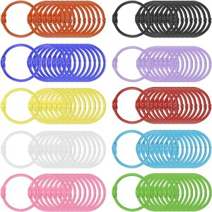 100個カードリング 内径30mm金属製ルーズリーフバインダーリング 学習カード メタルバインダー リング ブックレットキーホルダーカードファイル用 送料無料