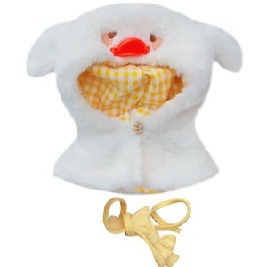 ぬいぐるみ 人形 服 綿人形の服 動物 人形用 人形服 着替え 上着 耳付き帽子 ぬいぐるみ用 きぐるみ かわいい アニマル ふわふわ マント(アヒル・10cm) 送料無料