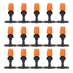 点滴ノズル 噴霧ノズル 50個 散水ノズル 調整可能 霧吹き ミスト 点滴灌漑 灌漑用ドリッパー 散水器 散水用具 (噴霧ノズル)