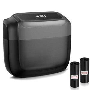 車用ゴミ箱 車用収納ケース 蓋付き車用ゴミ箱 内蔵収納ゴミ袋 漏れ防止車両用ゴミ箱 インテリア用 ミニゴミ箱 自動車 家庭 オフィス キッチン 寝室 30枚のゴミ袋付き(Black)