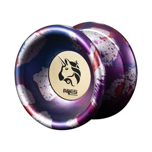 ヨーヨー トリックヨーヨー 競技向け 初心者 高精度 ベアリング ボールベアリング プロフェッショナルレベル アルミニウム合金 デザイン ユニコーンパープルピンクシルバー 1個入り