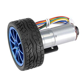 DC 12V DIYエンコーダーギアモーター マウントブラケット付き 65mm磁気ギアボックス エンジン ホイールキット スマートカーロボットモデルDIY向け マイクロスピード減速モーター フルメタルギアボックス (1000RPM)