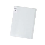 A3 クリアファイル a3ファイル 30ページ 縦入れ ダイアモンドアート 書類 収納 防撥水 (ホワイト)
