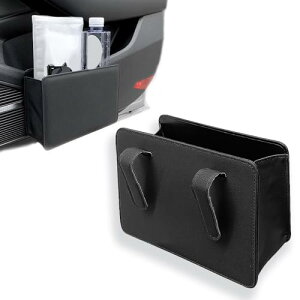 車 ゴミ箱 大容量 車用収納ボックス 収納ケース 小物入れ 折りたたみ可能 ドア収納 車用ゴミ入れ 運転 /助手席用 シートバックポケット 後部座席 運転席用 省スペース ブラック (ブラック)