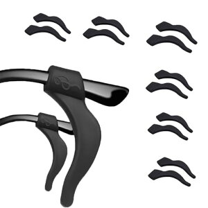 メガネ ストッパー 眼鏡 メガネ固定 落ちにくい メガネフック メガネの動き緩み防止 快適 男女兼用 調整可能 6セット12個 (ブラック) 送料無料